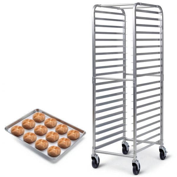 ReunionG Aluminum Bakery Rack Portable Lockable Storage-2