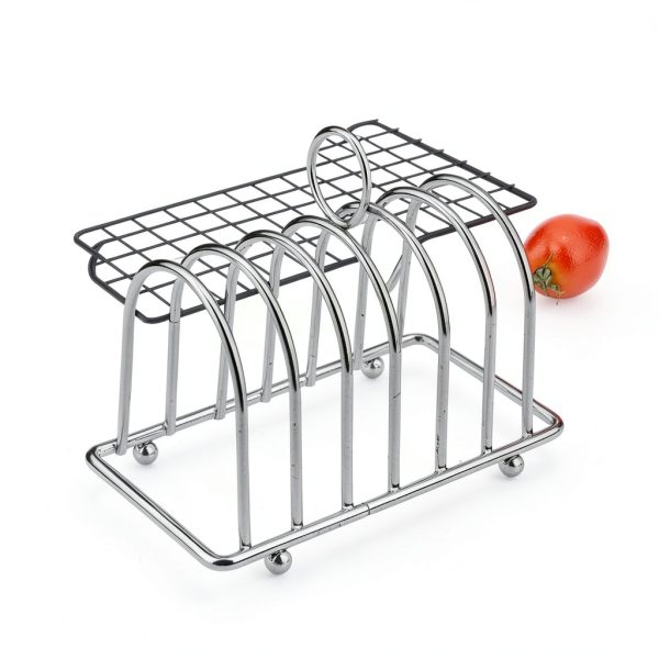 JAGTRADE Stainless Steel Toast Bread Rack Kitchen Storage-3
