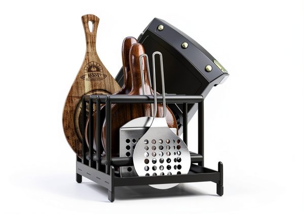 Nisorpa Pizza Peel Rack Alloy Steel Portable 5 Tier Storage-8