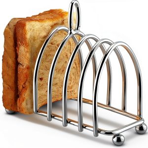 Frdhee Stainless Steel Toast Rack 6 Slice Heat Resistant-0