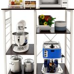 DlandHome Microwave Cart Stand Black Metal Storage Modern-0