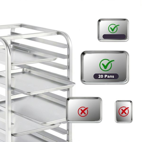 Sadoup Aluminum Bun Pan Rack Portable Commercial Bakery-3