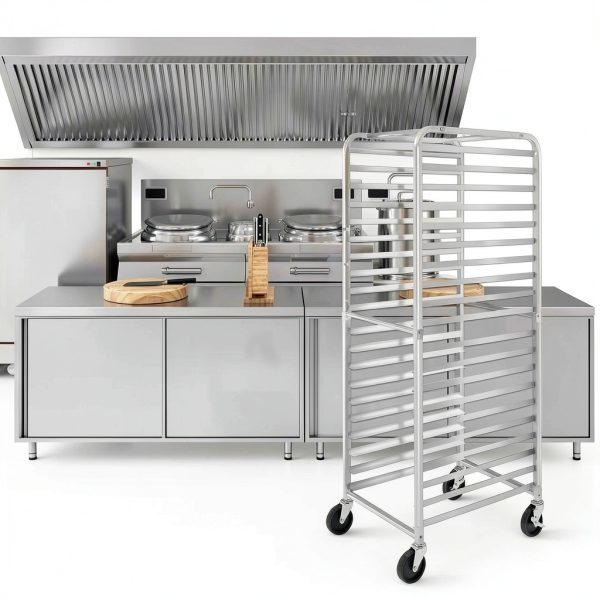 Sadoup Aluminum Bun Pan Rack Portable Commercial Bakery-6