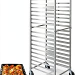 Sadoup Aluminum Bun Pan Rack Portable Commercial Bakery-0
