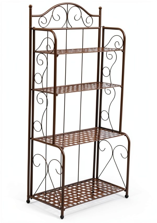 Commercial Bakery Rack Rustic Brown Industrial Storage-6