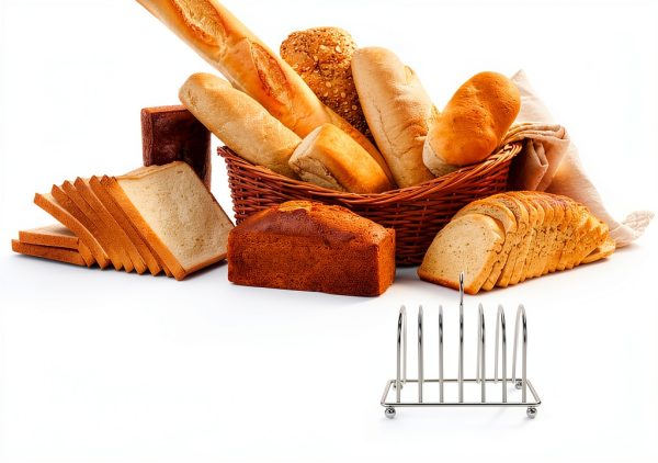 Tofficu Chrome Toast Rack Space Saving Kitchen Countertop-4