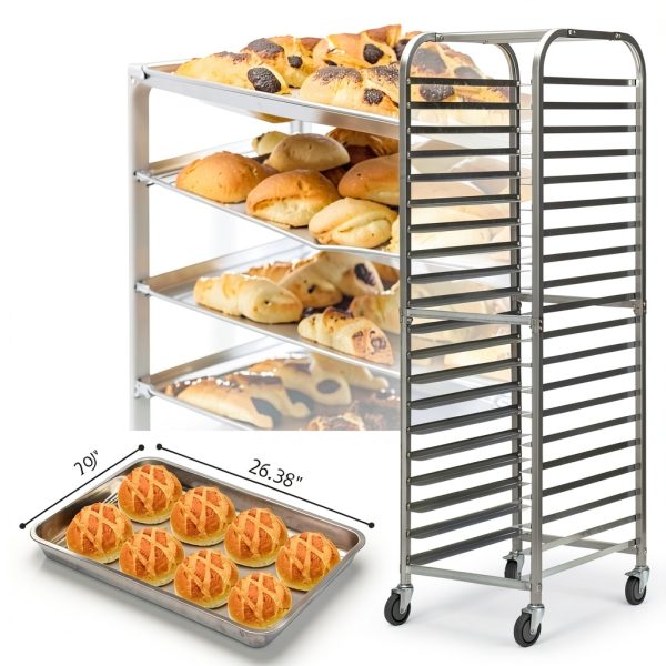 Sandinrayli 20-Tier Bakery Rack Rust Resistant Alloy Steel-1
