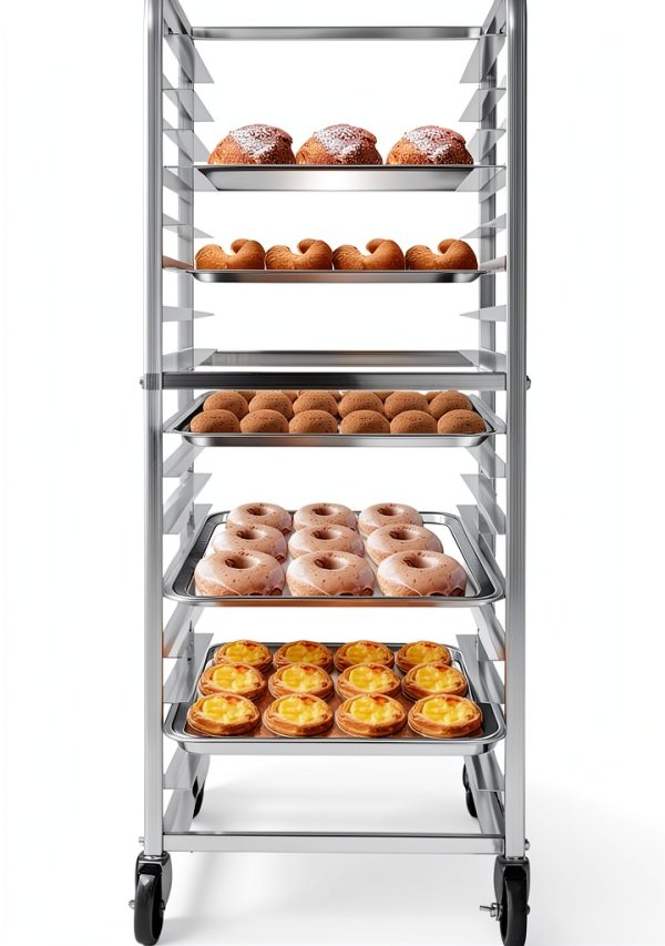 Venionwa 20 Tier Aluminum Bakery Rack Mobile Commercial-6