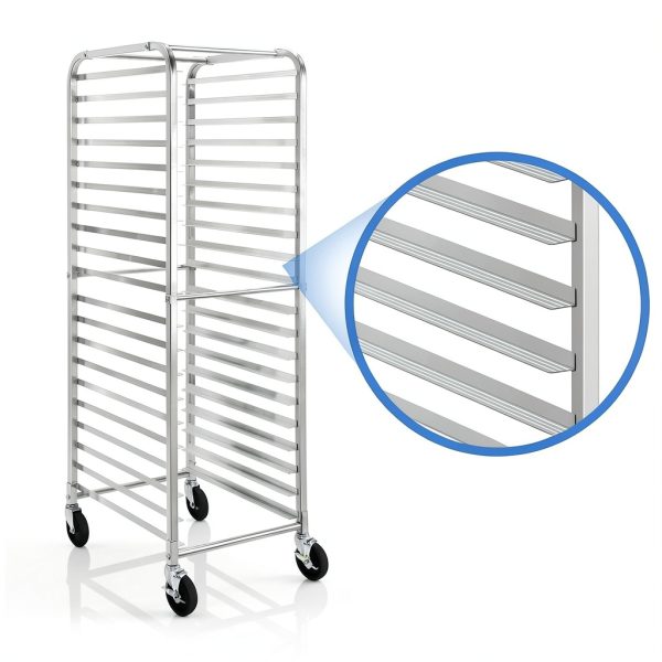 GRIDMANN Commercial Bakery Rack Front Back Loading Casters-4