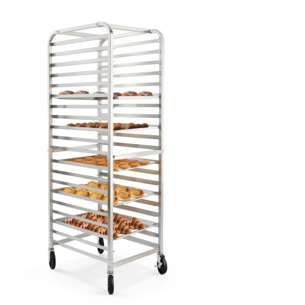 Venionwa 20 Tier Aluminum Bakery Rack Mobile Commercial-4