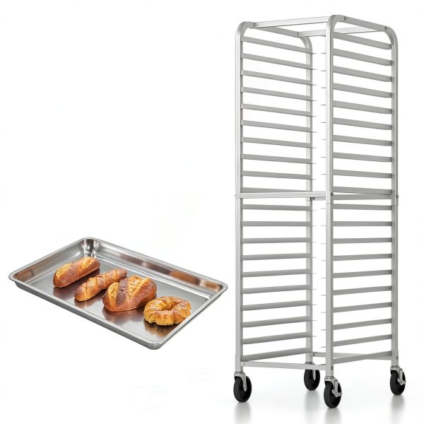 Giantex 20-Tier Aluminum Bun Pan Rack Commercial Kitchen-3