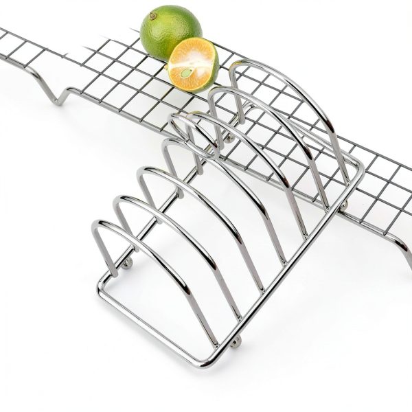 JAGTRADE Stainless Steel Toast Bread Rack Kitchen Storage-2