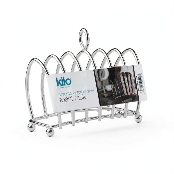 Kilo Chrome Toast Rack 6 Slot Breakfast Dining Metal-6