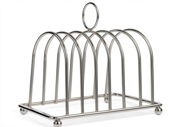 Tofficu Chrome Toast Rack Space Saving Kitchen Countertop-0