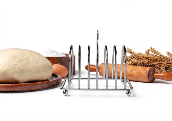 Tofficu Chrome Toast Rack Space Saving Kitchen Countertop-5