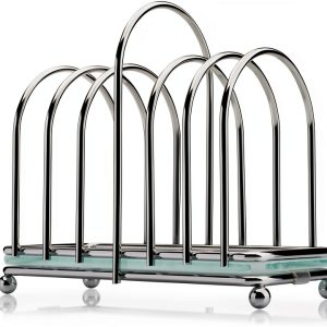 Kilo Toaster Rack Chrome Silver 6 Slot Toast Holder-0