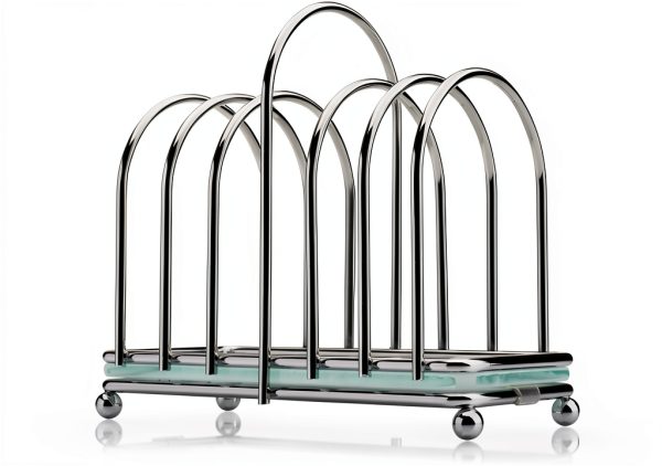 Kilo Toaster Rack Chrome Silver 6 Slot Toast Holder-0