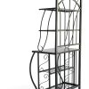 Boraam Bakers Rack Black Steel 5 Shelf Kitchen Storage-2