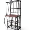 Boraam Bakers Rack Black Steel 5 Shelf Kitchen Storage-5