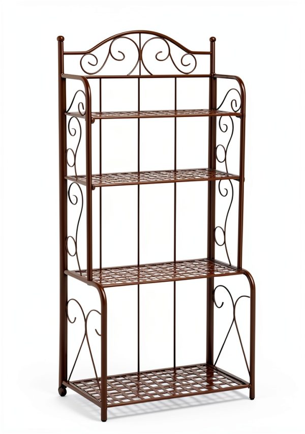 Commercial Bakery Rack Rustic Brown Industrial Storage-1