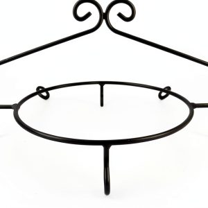 Amish Made Metal Cake Tray Black Round Sturdy Display-0