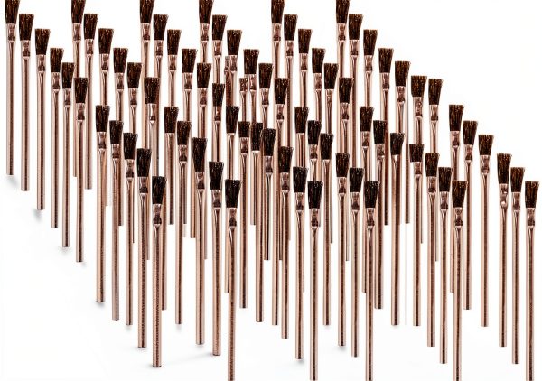 Acid Brushes Pro Grade 72 Count 3/8" Boar Hair Paint Brush Set-0