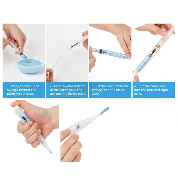 Touch Up Paint Pen TRUGFONE 4 Pack Brush for Walls Wood 6ML-4